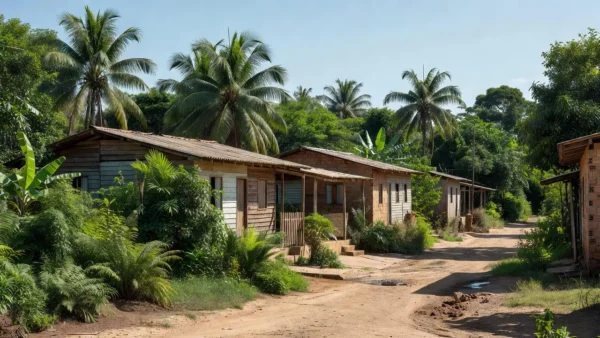 Casas no bairro Cidade Verde 2 em Vilhena, local de invasões