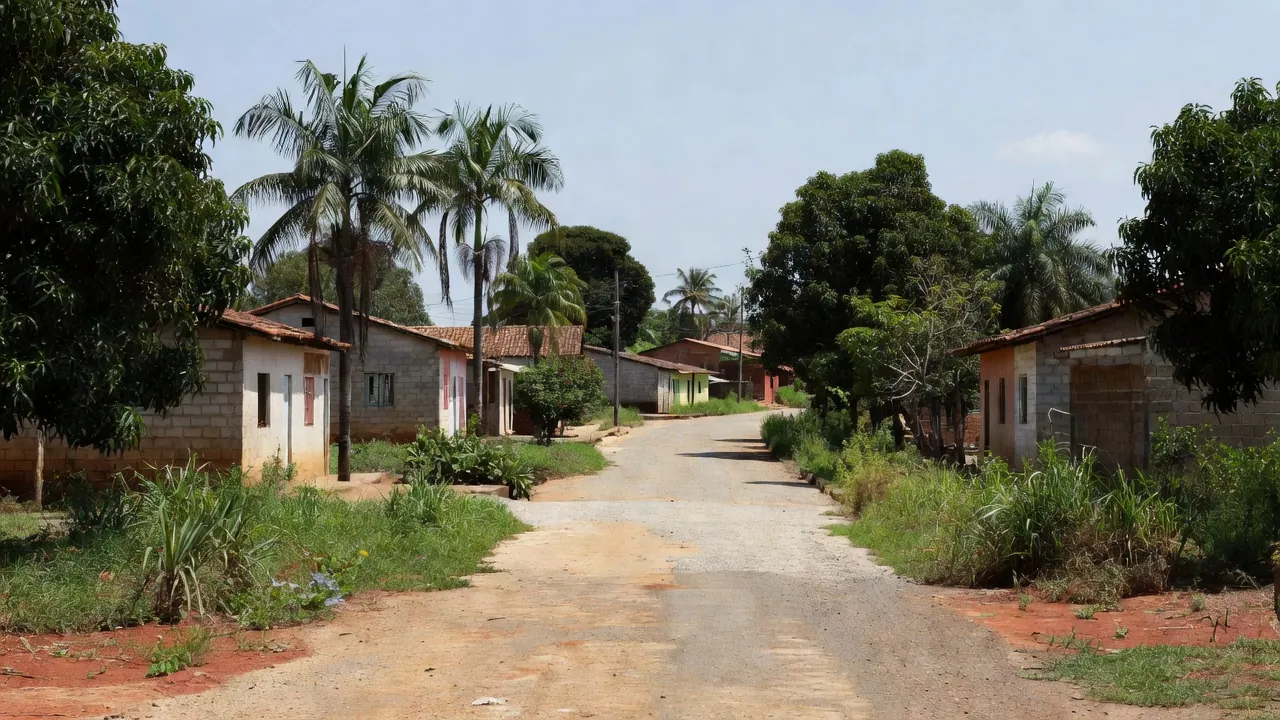 Rua residencial no Jardim Eldorado em Vilhena, Rondônia