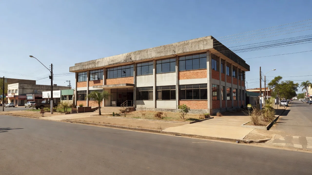 Fachada do fórum de Vilhena, Rondônia, sobre decisão judicial de exames de HIV e hepatites em concurso de agentes de saúde.