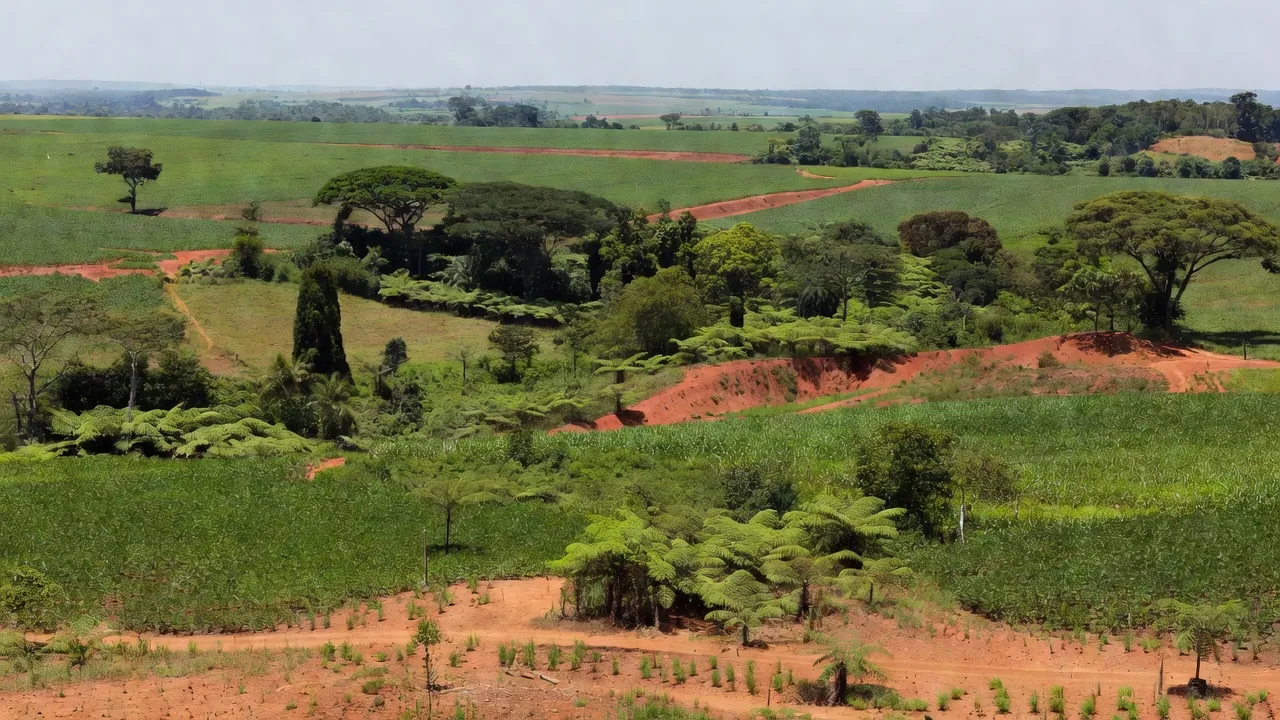 Paisagem rural de Vilhena e Cone Sul com terras agrícolas para titulação