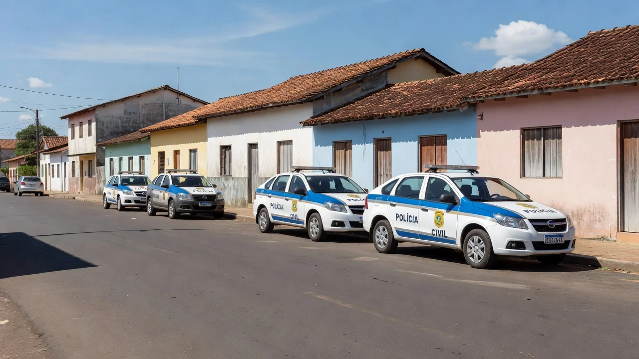 Cena da operação policial da Polícia Civil em Vilhena, Rondônia
