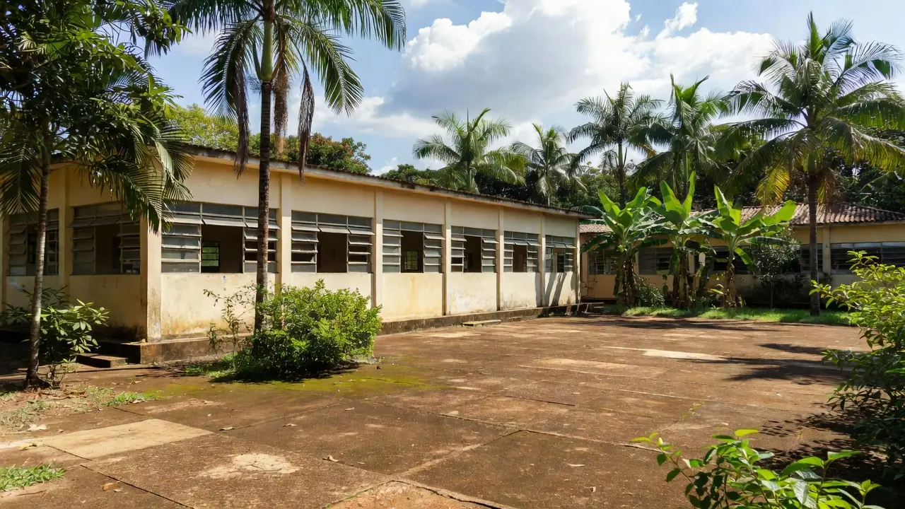 Fachada de escola pública em Vilhena, Rondônia