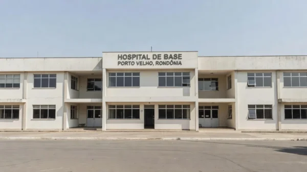 Fachada do Hospital de Base de Porto Velho sob luz natural do dia