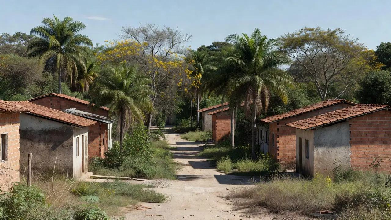 Rua residencial em Vilhena, Rondônia, representando o Cone Sul