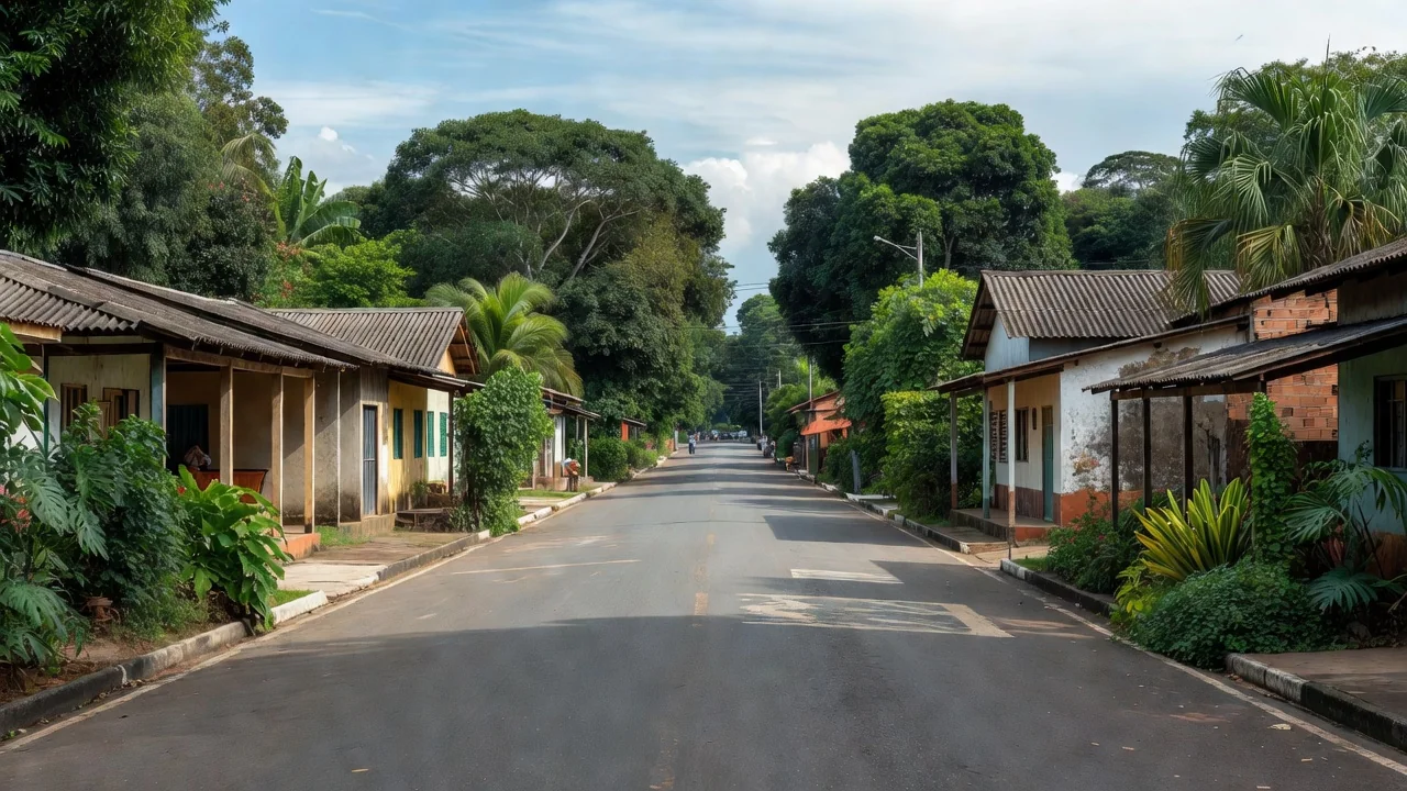 Vista da cidade de Vilhena em Rondônia representando retorno após tratamento médico