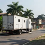 Carreta de exames do Ministério da Saúde em Vilhena, Rondônia