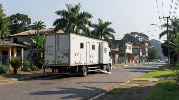 Carreta de exames do Ministério da Saúde em Vilhena, Rondônia
