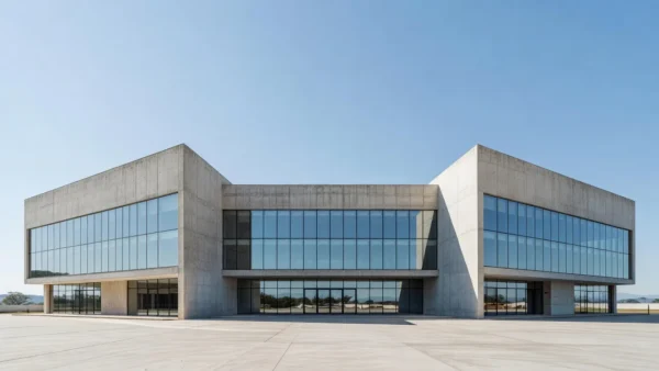Fachada do Tribunal de Justiça em Vilhena, Rondônia, sob luz natural