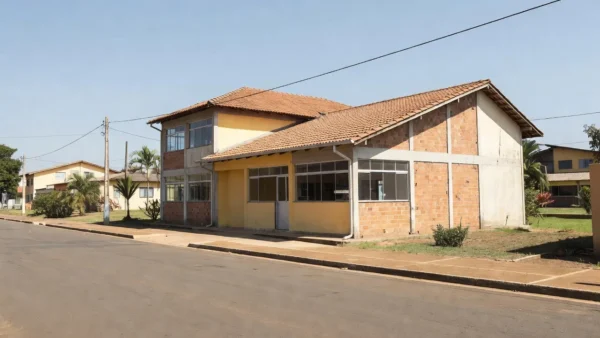 Fachada do Colégio Tiradentes em Vilhena, Rondônia, local do incidente de importunação sexual