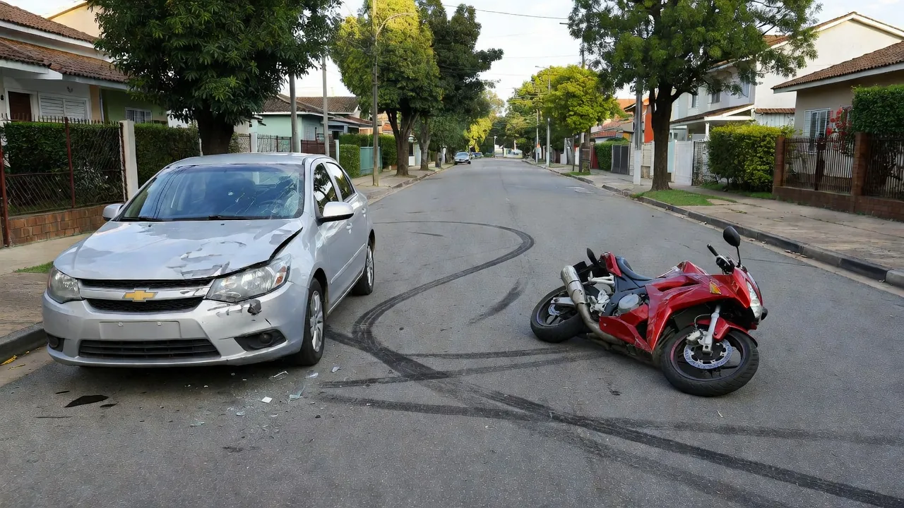 A condutora da motocicleta não possuía Carteira Nacional de Habilitação (CNH)