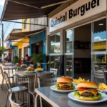 Fachada do Quintal Burguer com combos de hambúrgueres em Vilhena