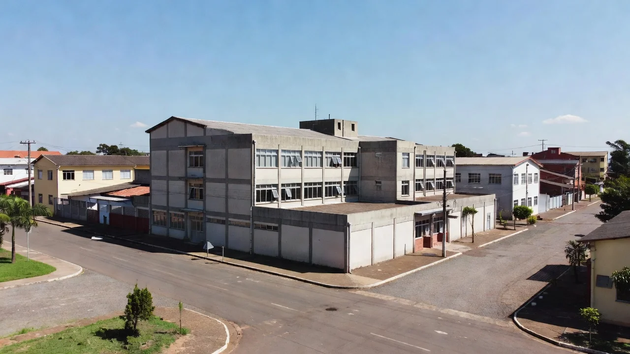 Hospital em Vilhena, Rondônia, sob luz natural do dia
