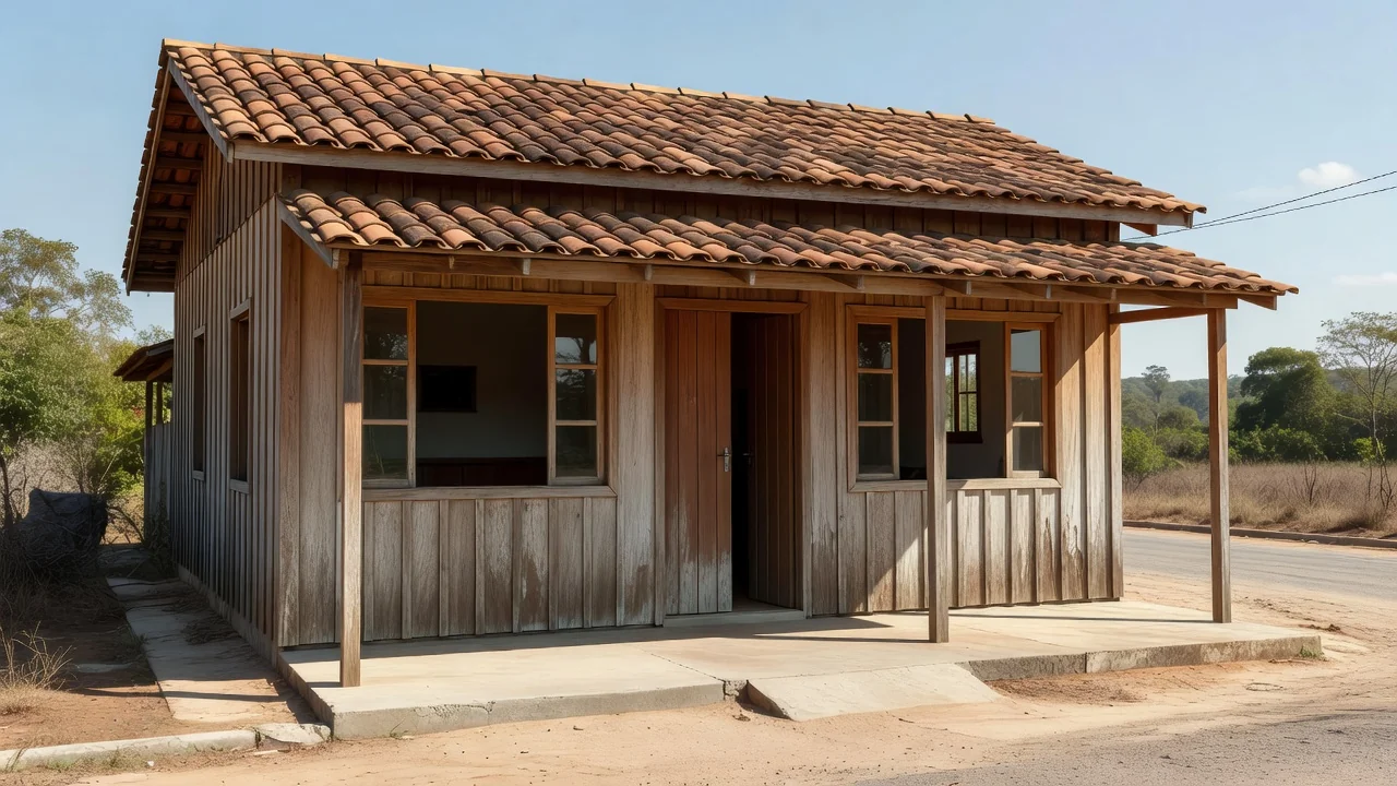 Fachada de barbearia em Vilhena, local do ataque a tiros