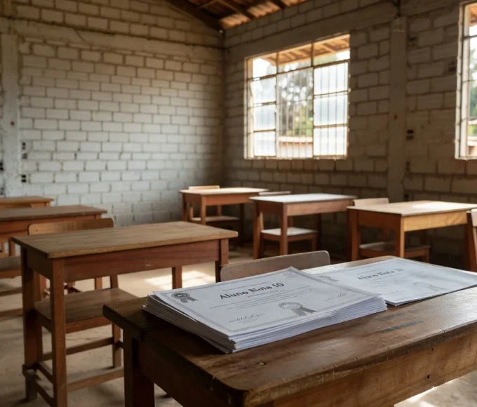 Diplomas Aluno Nota 10 da Prefeitura de Vilhena em escola municipal