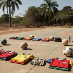 Materiais esportivos em quadra de Alto Alegre dos Parecis