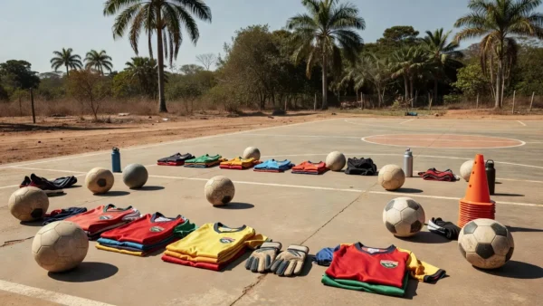 Materiais esportivos em quadra de Alto Alegre dos Parecis