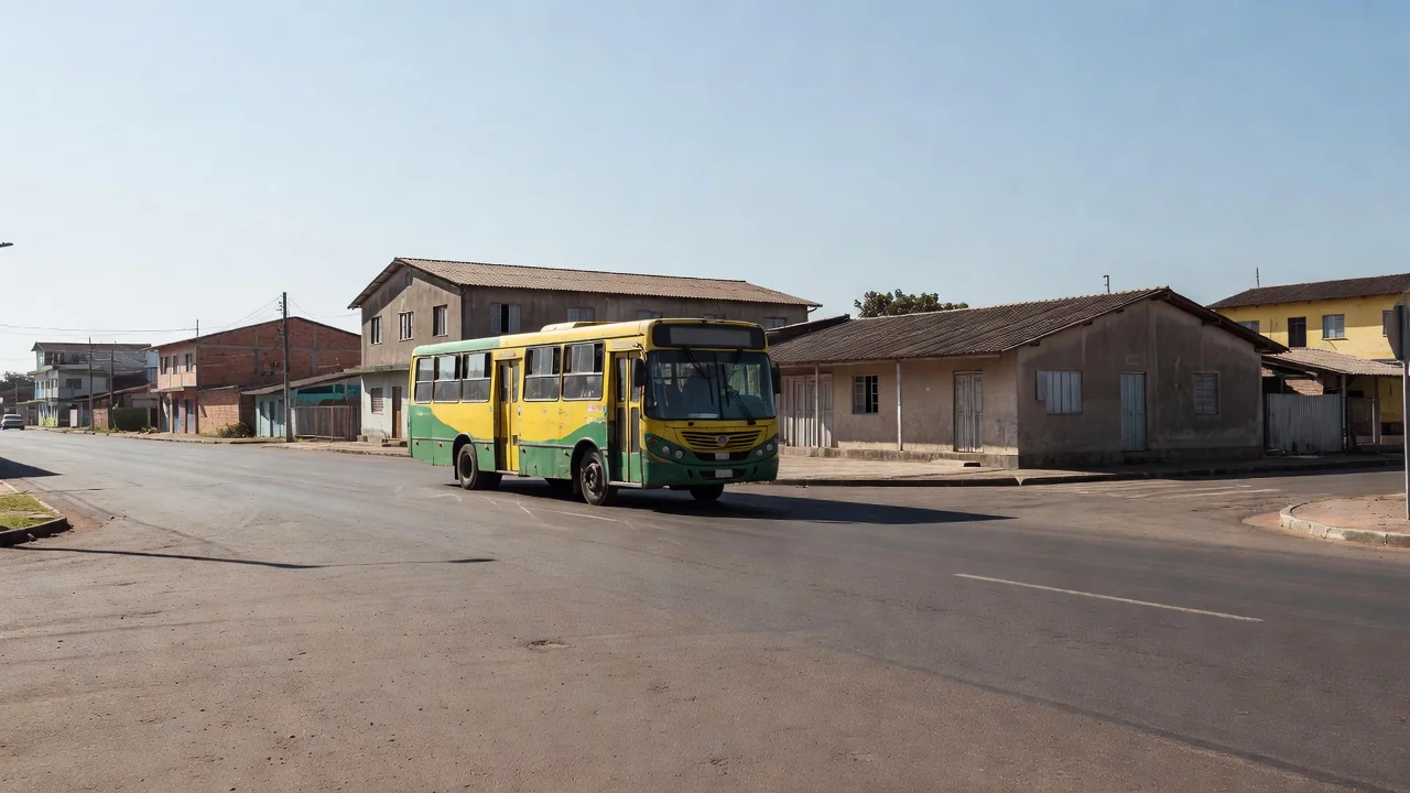 Ônibus em rua de Porto Velho com alteração de rotas
