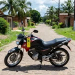 Motocicleta apreendida pela PM em Vilhena após manobras perigosas