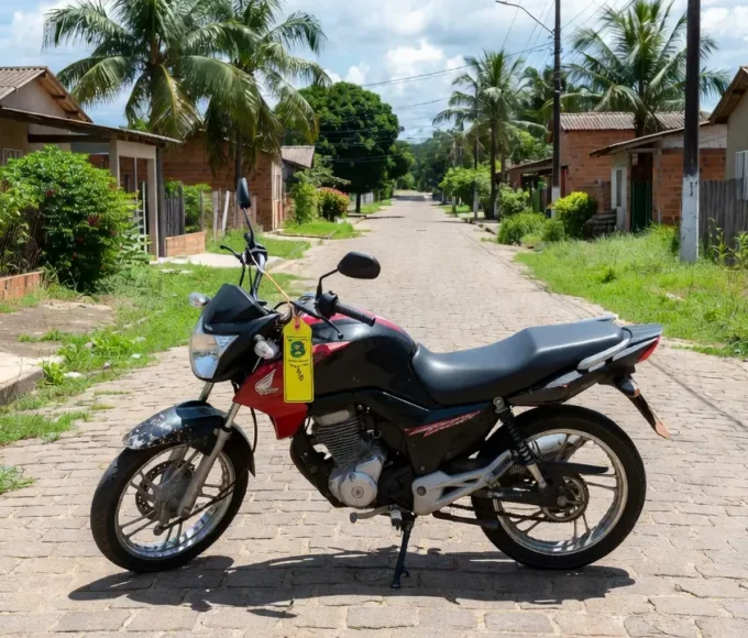 Motocicleta apreendida pela PM em Vilhena após manobras perigosas