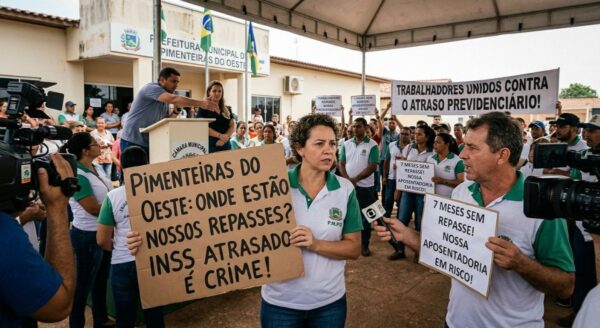 Fachada da Prefeitura de Pimenteiras do Oeste em luz natural do dia