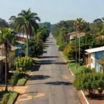 Avenidas de Vilhena, Rondônia, com luz natural do dia