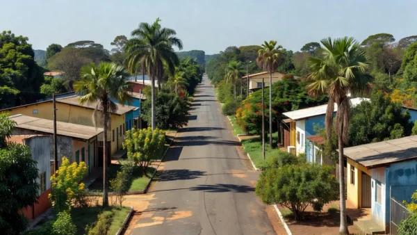 Avenidas de Vilhena, Rondônia, com luz natural do dia