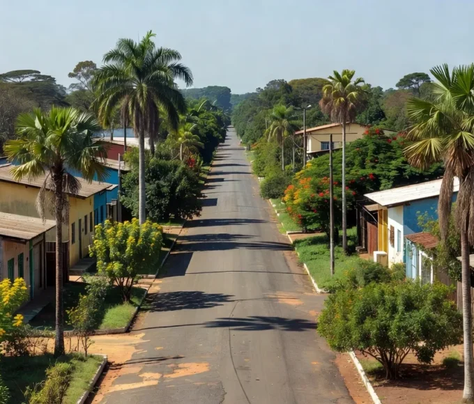 Avenidas de Vilhena, Rondônia, com luz natural do dia